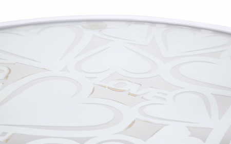 Masute laterale albe inimioare White Hearts CreativDeco [2]