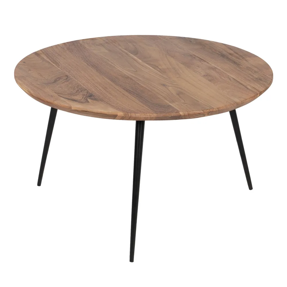 Set 2 Masute Lemn Natural, Metal Negru - CreativDeco.ro [4]