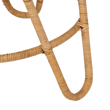 Set 2 mese auxiliare din ratan cu picioare împletite design organic natur [4]