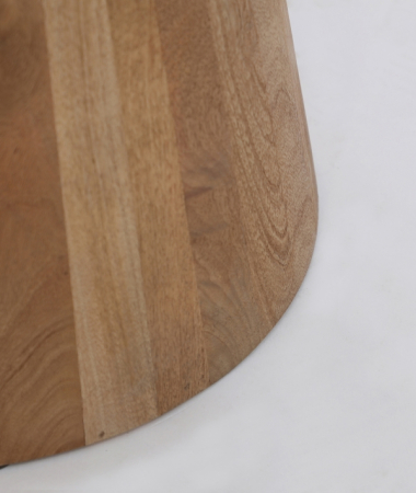 Mese laterale terrazzo alb și mango maro set 2 bucăți [2]