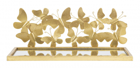 Noptiere - Set 2 Noptiere Aurii cu Fluturasi Decor Romantic CreativDeco