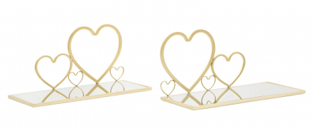 Noptiere - Set 2 Noptiere Suspendate cu Inimi Mobilier Luxos CreativDeco