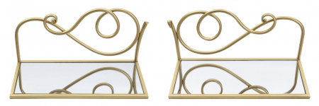 Set 2 Noptiere Suspendate Metalice Aspect Glamour CreativDeco [1]