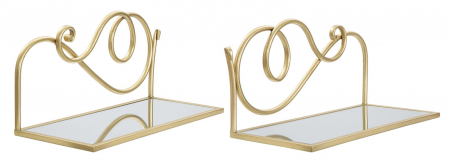 Noptiere - Set 2 Noptiere Suspendate Metalice Aspect Glamour CreativDeco