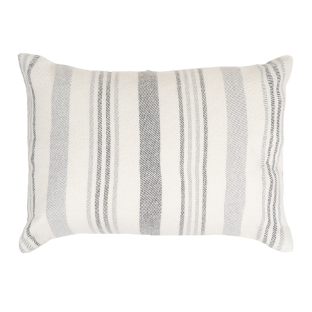 Perne in Stil Scandinav - Set 2 perne cu dungi bej și gri din bumbac și poliester 70x50 cm