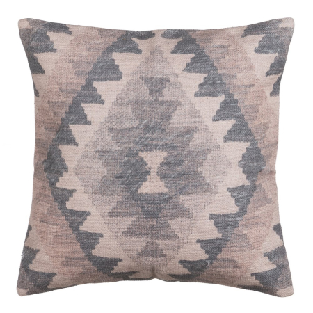Perne Decorative - Set 2 perne cu model etnic estompat gri și roz din bumbac și poliester 45x45 cm