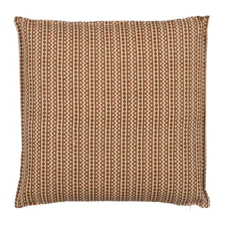 Textile in Stil Etnic - Set 2 perne cu model în dungi bej și maro din bumbac 50x50 cm