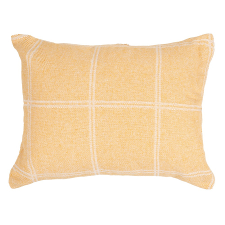 Perne Decorative in Stil Boho - Set 2 perne cu model jacquard muștar din bumbac și poliester 70x50 cm