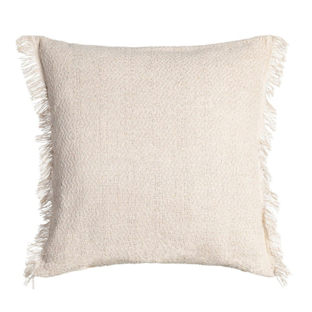 Perne Decorative - Set 2 perne decorative culoare natural bumbac, franjuri 60x60