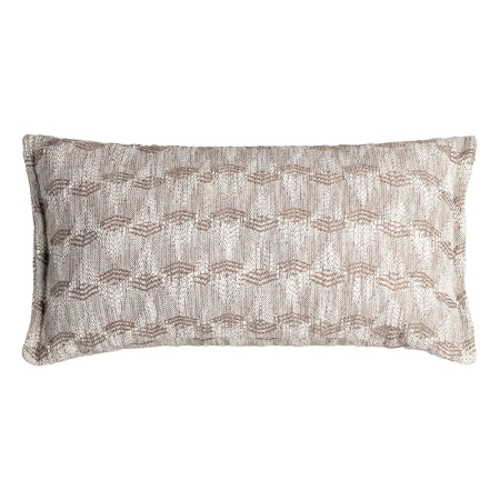 Textile - Set 2 perne decorative dreptunghiulare bej-gri cu romburi suprapuse în fire de nisip și cenușă pe fundal alb