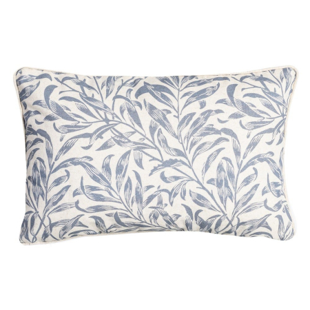 Perne Decorative - Set 2 perne decorative dreptunghiulare crem cu frunze gri albăstrui
