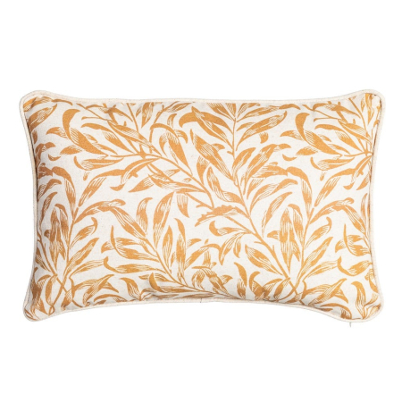 Perne Decorative - Set 2 perne decorative dreptunghiulare crem cu frunze ocru
