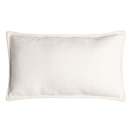 Contemporan - Set 2 perne decorative dreptunghiulare ecru cu țesătură texturată și bordură îngustă