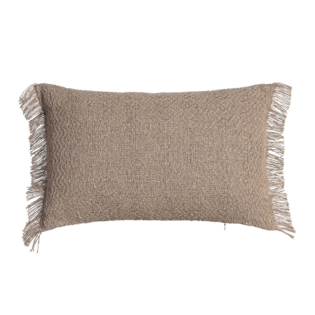 Perne Decorative - Set 2 perne decorative maro bumbac, franjuri 30x50