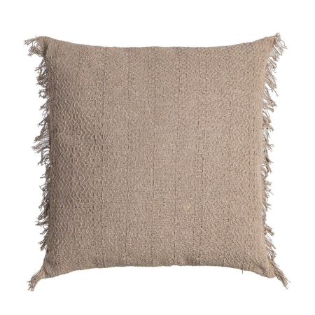 Perne Decorative - Set 2 perne decorative maro bumbac, franjuri 60x60