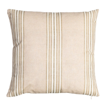 Perne Decorative - Set 2 perne decorative pătrate bej cu dungi verticale