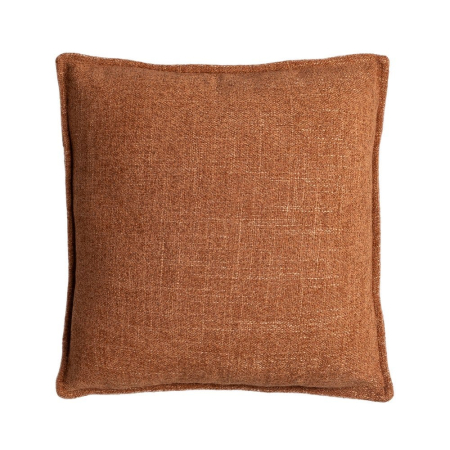 Textile in Stil Mediteranean - Set 2 perne decorative pătrate cărămizii cu țesătură moale cu fir gros și bordură îngustă