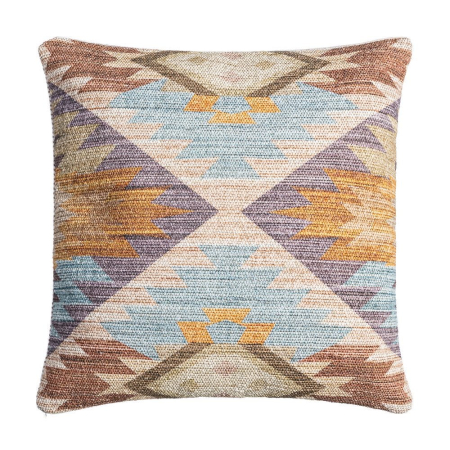 Textile - Set 2 perne decorative model etnic multicolor din stofă și lână 60x60 cm