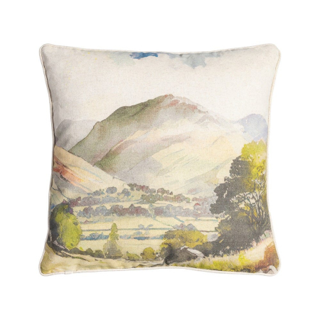 Textile - Set 2 perne decorative patrate multicolore bumbac si in cu peisaj 45 x 45 cm