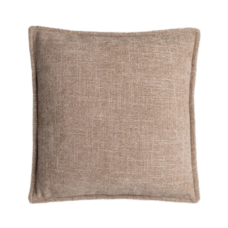 Contemporan - Set 2 perne decorative pătrate taupe cu țesătură texturată și bordură îngustă