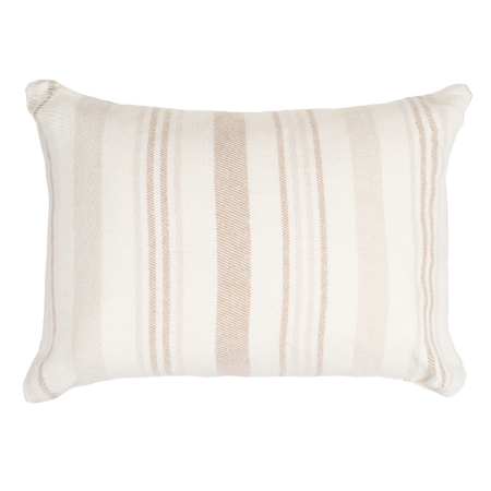 Perne Decorative in Stil Rustic - Set 2 perne rustice cu dungi bej și maro 70x50 cm