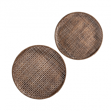Decoratiuni perete din lemn - Platouri decorative boho bambus|Decoratiuni perete naturale