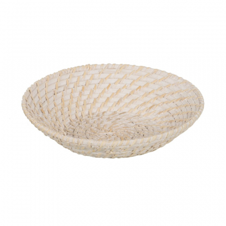 Set decorativ Ixia – platouri rotunde bambus și ratan, stil alb japandi [3]