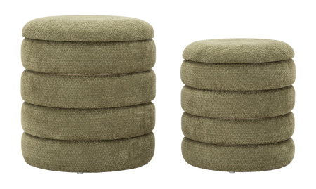 Mobilier - Set 2 pufuri container stil nordic verde