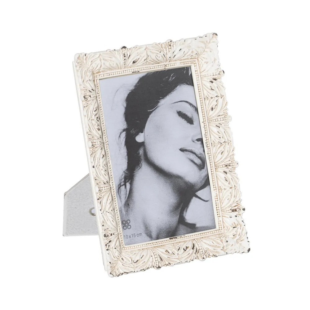 CADOURI - Set 2 Rame Foto Albe din Rasina cu Model Frunze, Leaves - CreativDeco.ro