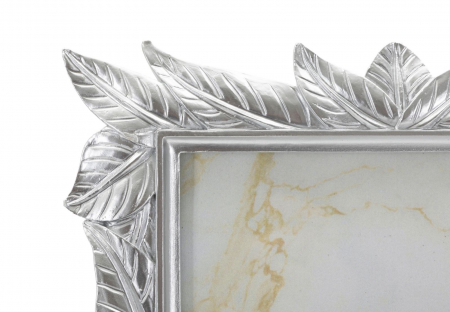 Rame foto argintii din rășină cu design frunze – imagine principală – Leavy Silver [2]