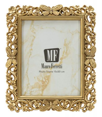 Rame foto aurii din rășină cu design floral și fluturi – imagine principală – Classical [1]