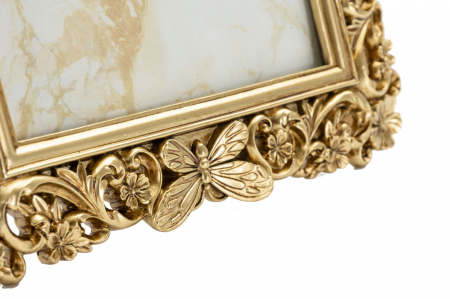 Rame foto aurii din rășină cu design floral și fluturi – imagine principală – Classical [3]