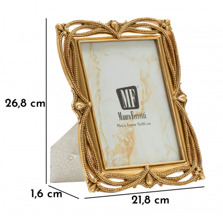 Rame foto aurii din rășină cu design ornamental – imagine principală – Line [5]