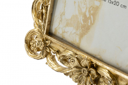 Rame foto aurii rășină sculptural set de 2 – imagine principală – design floral [3]