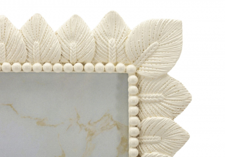 Rame foto crem din rășină cu design frunze – imagine principală – Light Leaf [2]