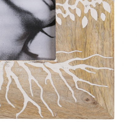 Set rame mango sculptat alb 13x18cm – decor boho cald [4]