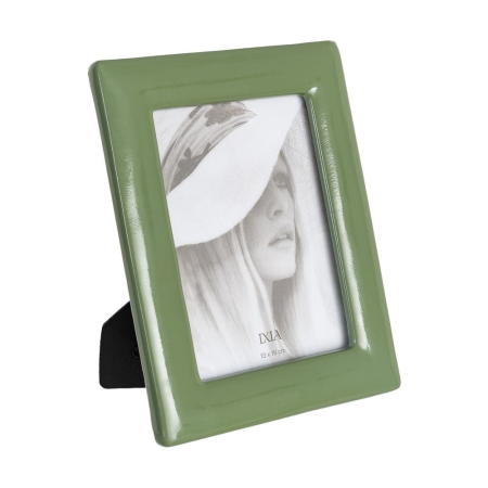 CADOURI - Set 2 rame foto mari verde salvie din poliresină cu profil gros 13 x 18 cm