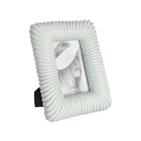 CADOURI - Set 2 rame foto verde mentă cu nervuri paralele din poliresină 10 x 15 cm