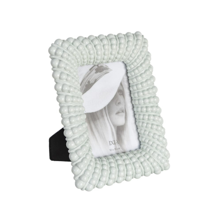 CADOURI - Set 2 rame foto verde mentă cu relief în striații radiale din poliresină 10 x 15 cm