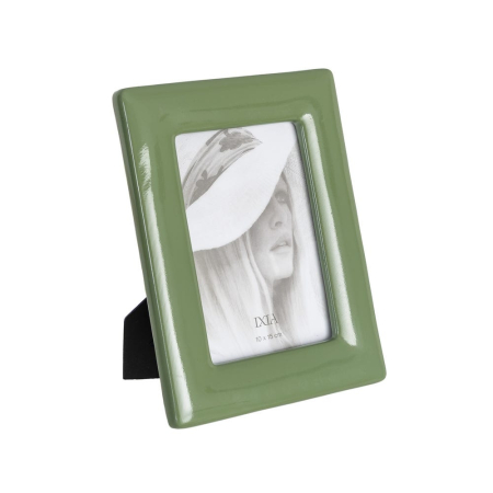 CADOURI - Set 2 rame foto verde salvie din poliresină cu profil gros și colțuri rotunjite 10 x 15 cm