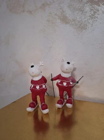 Decoratiune de Craciun reni realizata manual din rasina | Decor Festiv Sarbatori | CreativDeco [2]