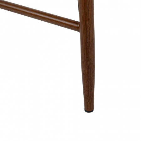 Set scaune bar bej 65 cm, tapițate, picioare metalice finisaj lemn – stil modern [11]