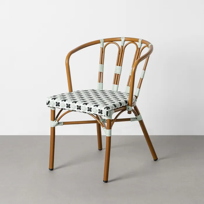 Mobilier - Set 2 scaune cu brațe exterior HoReCa verde și alb
