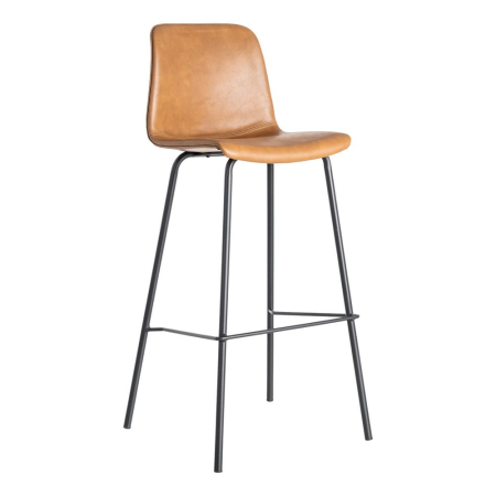 Set 2 scaune bar camel piele ecologică metal HoReCa [1]