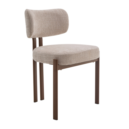 Modern - Set 2 scaune de dining din catifea bej