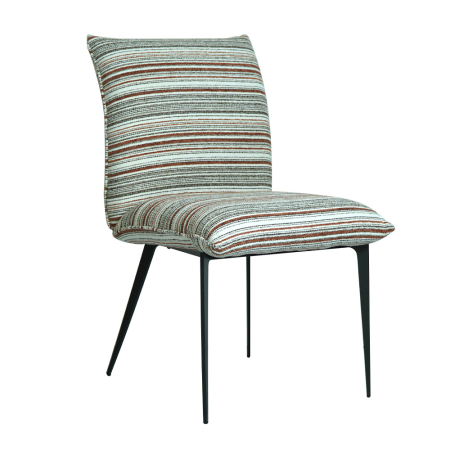 Mobilier - Set 2 scaune de dining din stofă chenille multicolor