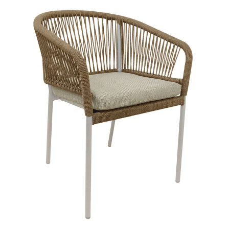 Mobilier - Set 2 scaune de dining grădină și HORECA din frânghie caramel