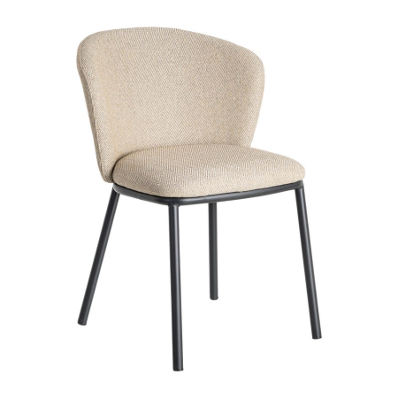 Set 2 scaune dining bej HoReCa stofă metal EN16139 [1]