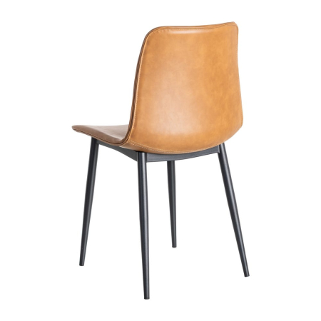 Set 2 scaune dining camel piele ecologică metal HoReCa [4]