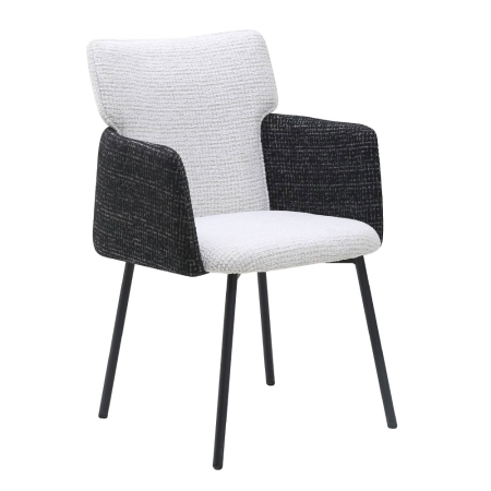 Scaune Dining - Set 2 scaune dining și Horeca din stofă crem cu brațe